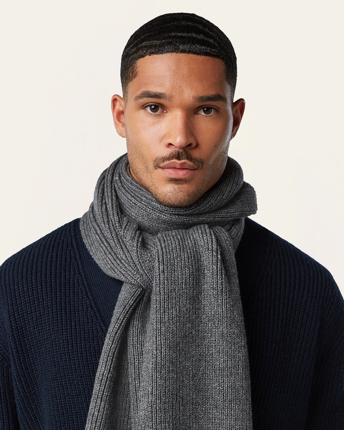 Heavy Seawool Scarf Dark Grey