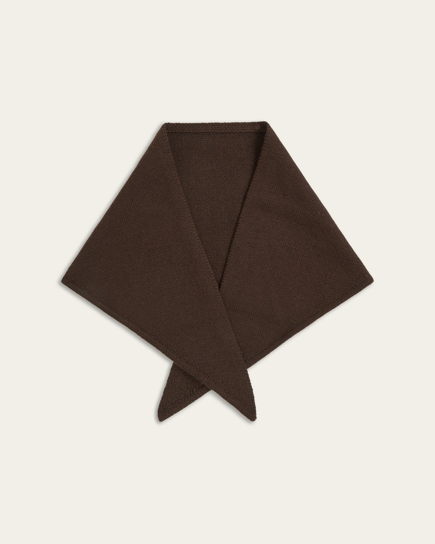 Heavy Seawool Triangle Scarf Dark Brown