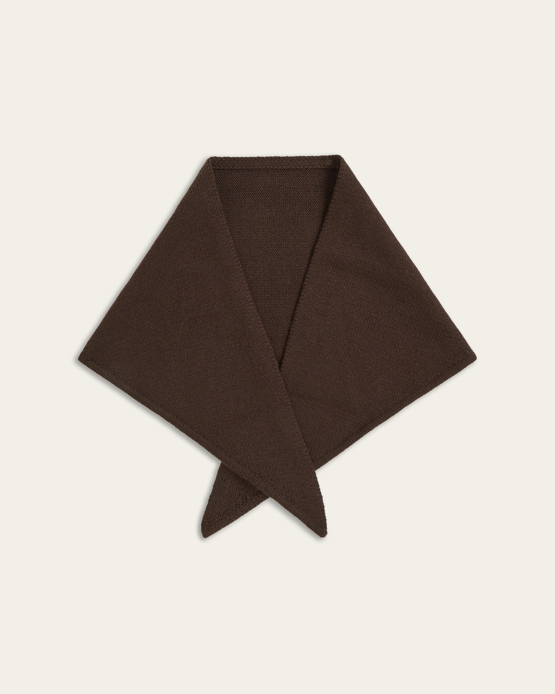 Heavy Seawool Triangle Scarf Dark Brown