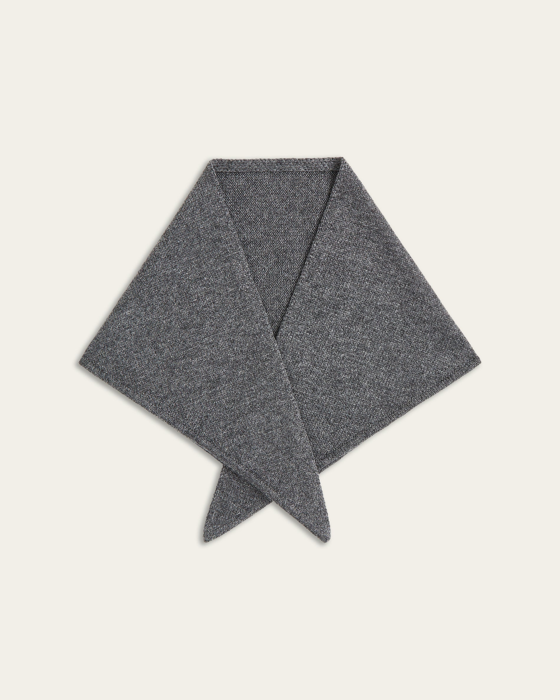 Heavy Seawool Triangle Scarf Dark Grey