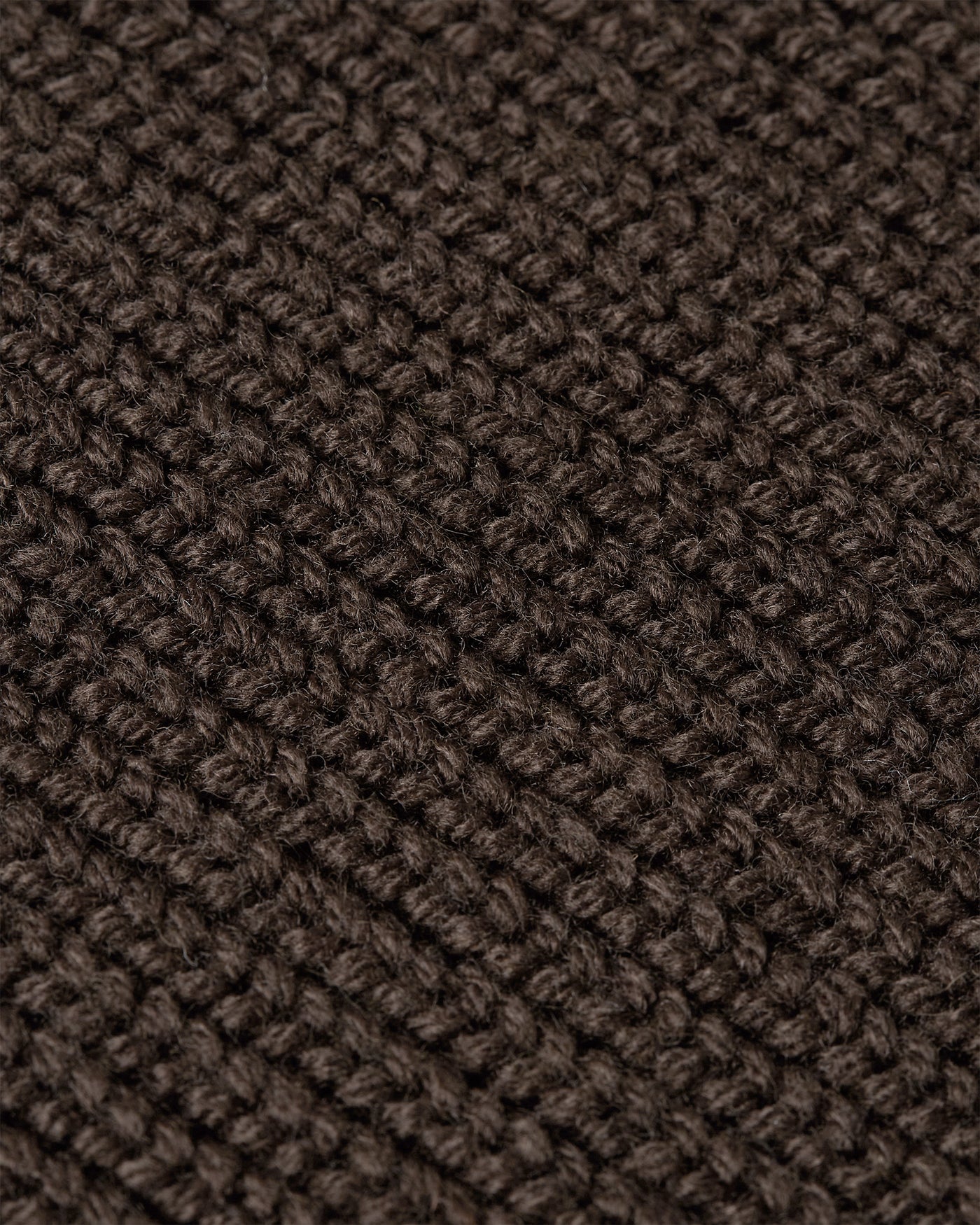 Heavy Seawool Full Zip Cardigan Dark Brown
