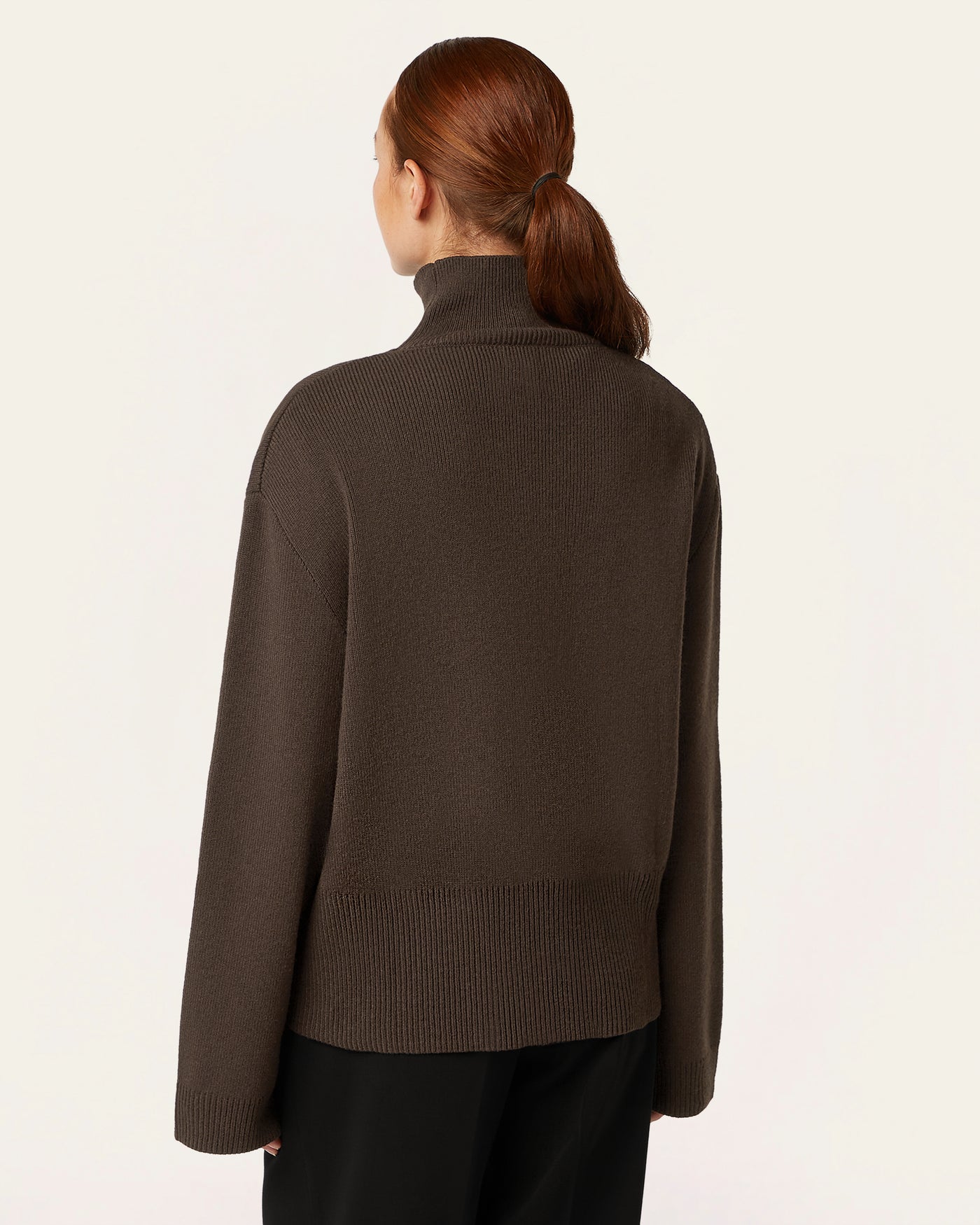 Heavy Seawool Turtleneck - Dark Brown