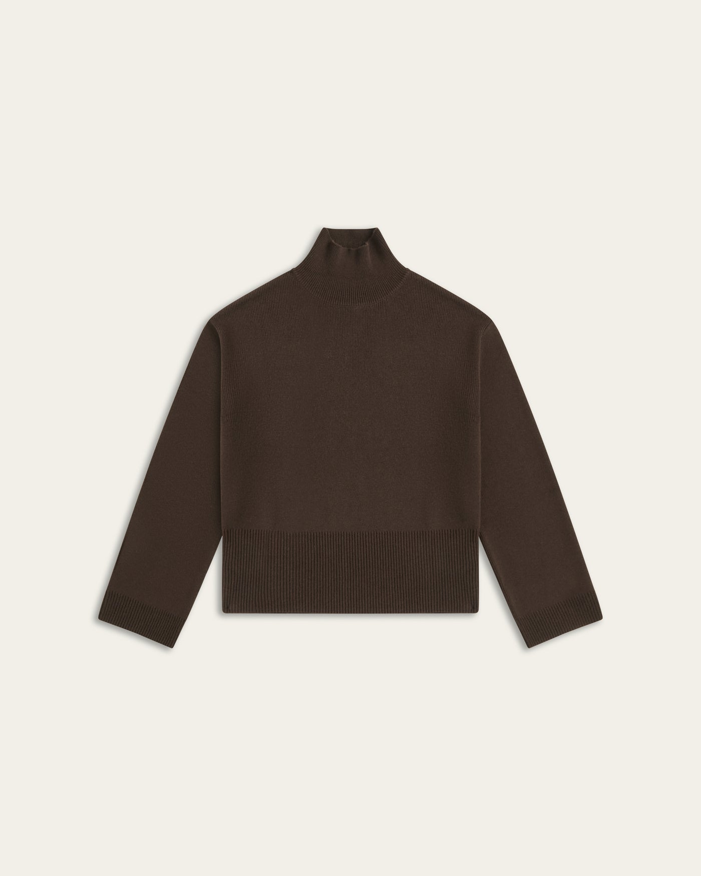 Heavy Seawool Turtleneck - Dark Brown