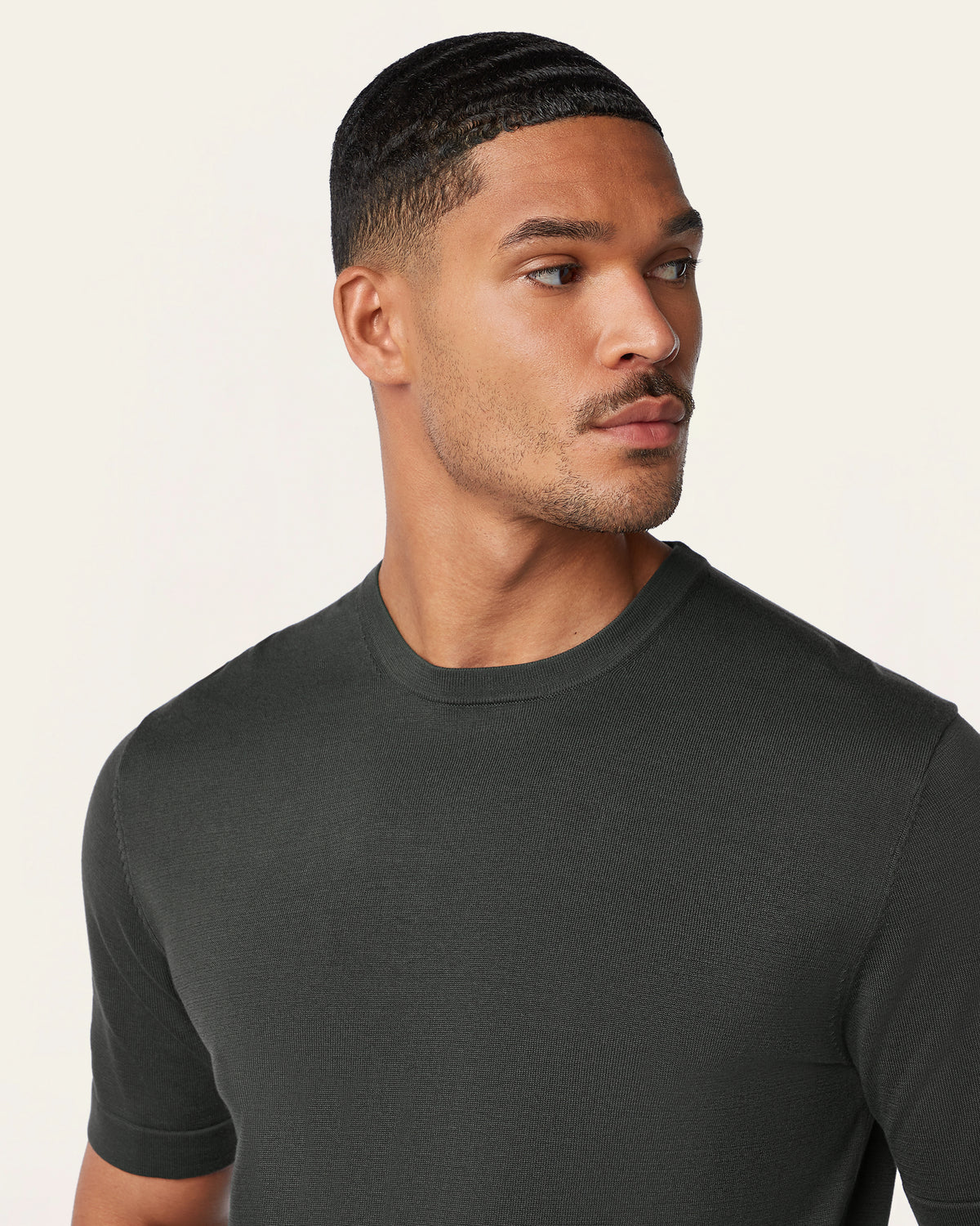 Knitted t-shirt Dark grey