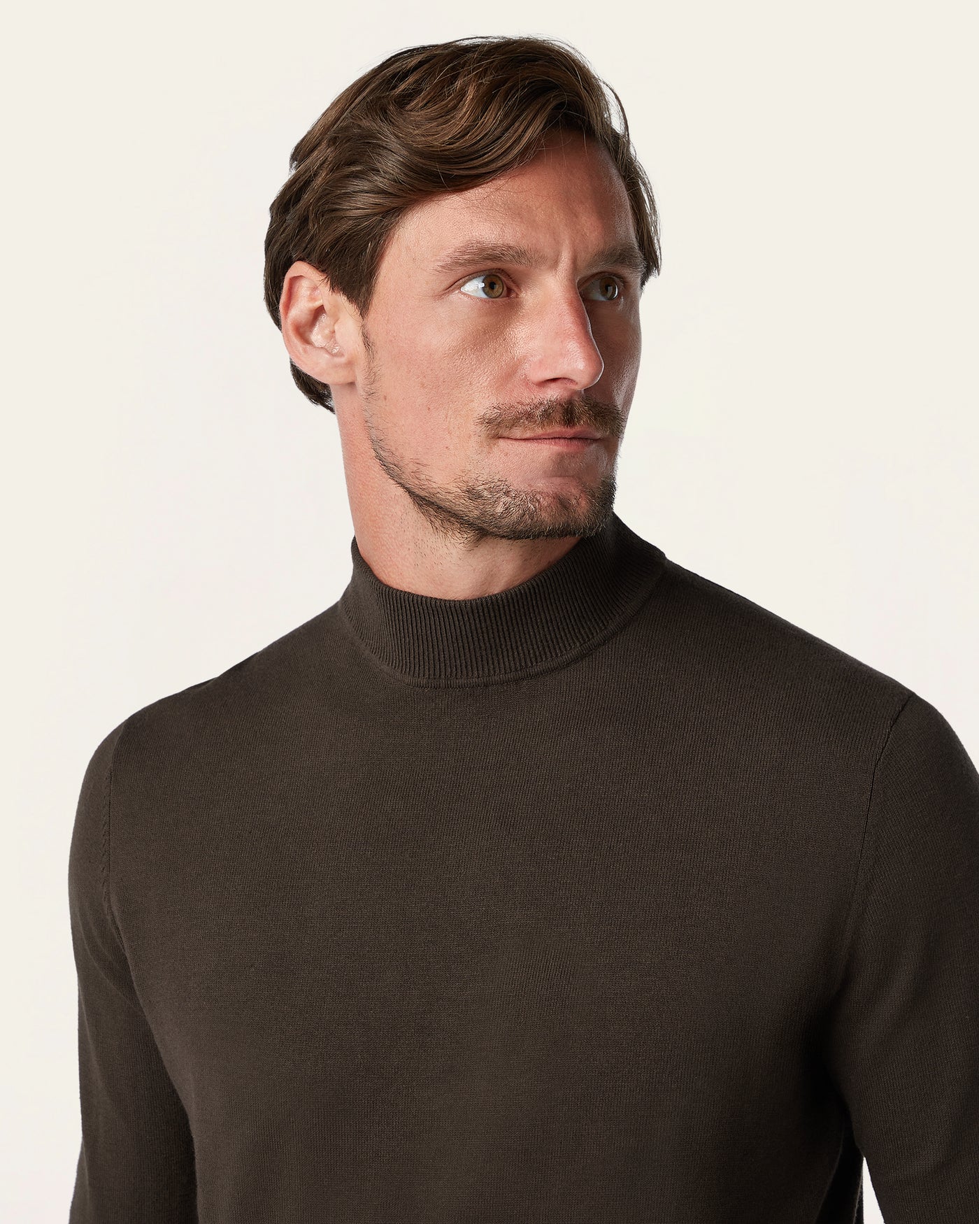 Seawool Mockneck Dark Brown
