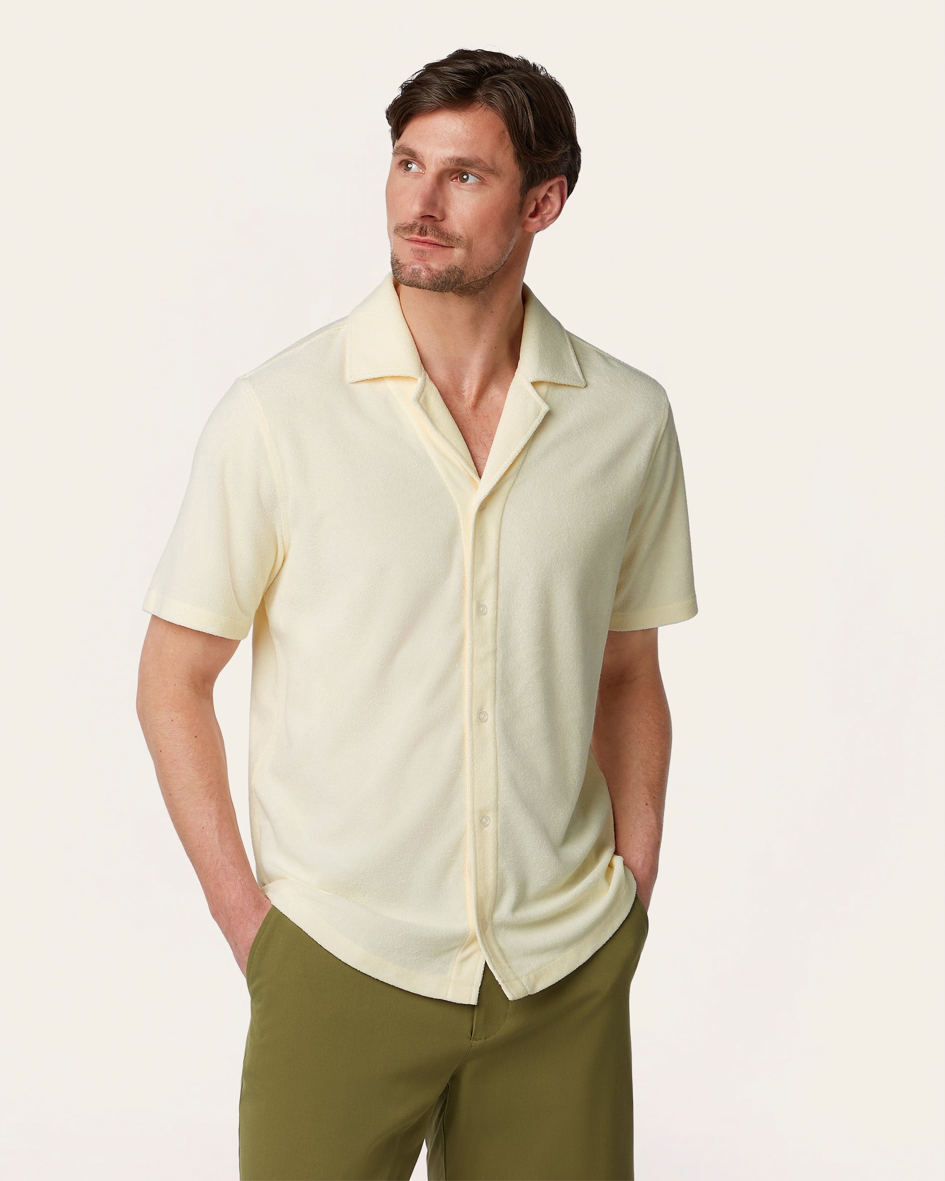 Short sleeve Terry Shirt Off White