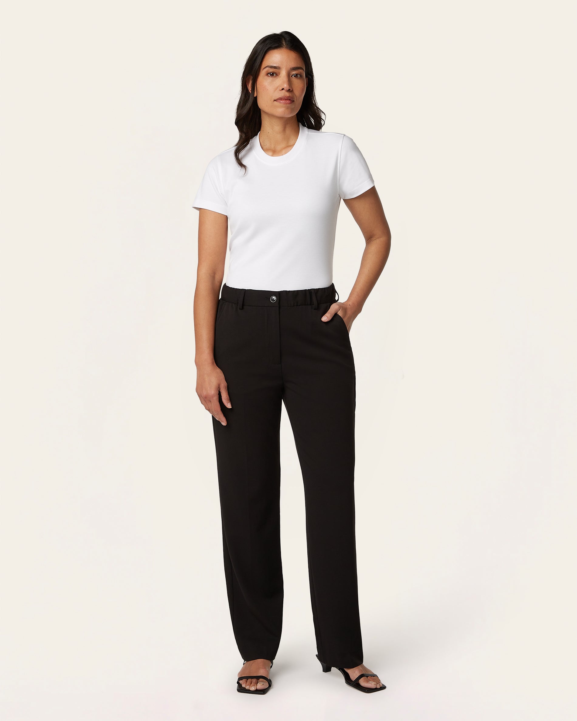 Straight Signature pants - Black