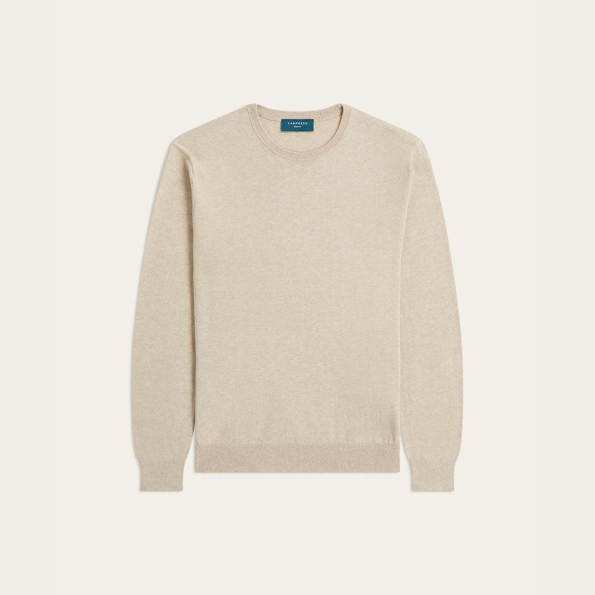 Seawool sweater & Knitted non-iron shirt bundle | White & Sand