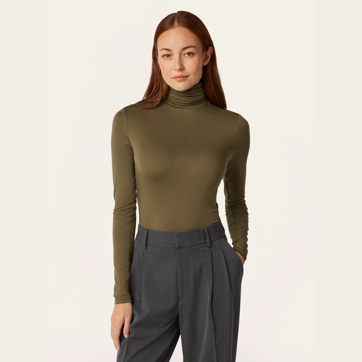 Turtleneck Knit - Dark Olive
