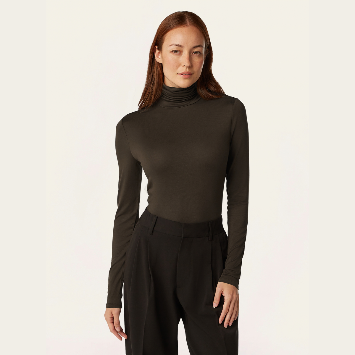 Turtleneck Knit - Dark Brown