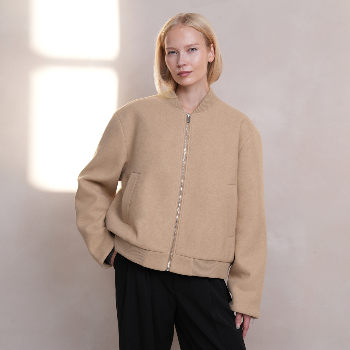 Bomber Jacket - Camel