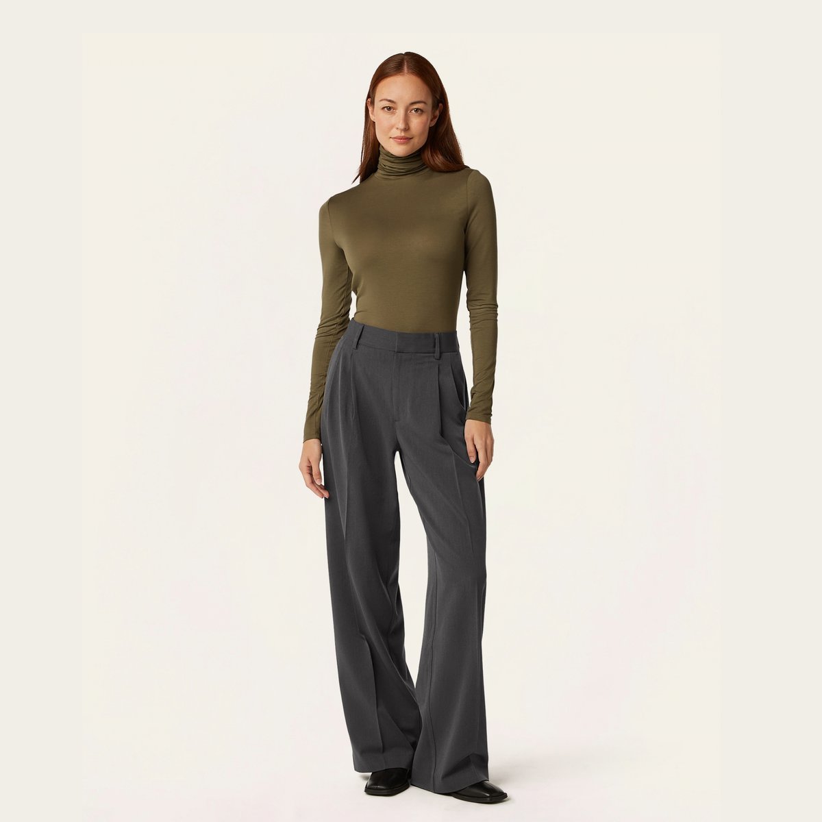 Turtleneck Knit - Dark Olive