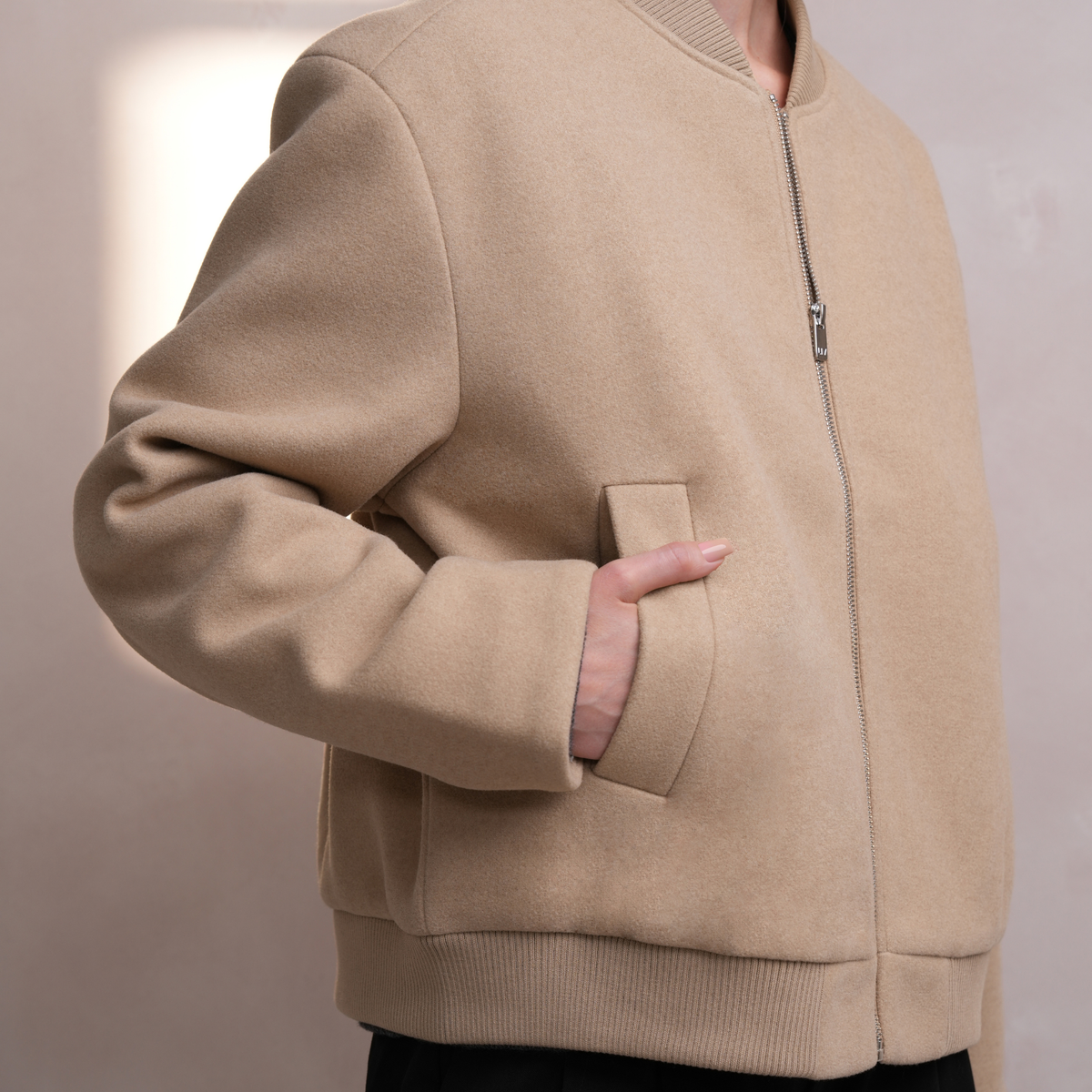 Bomber Jacket - Camel