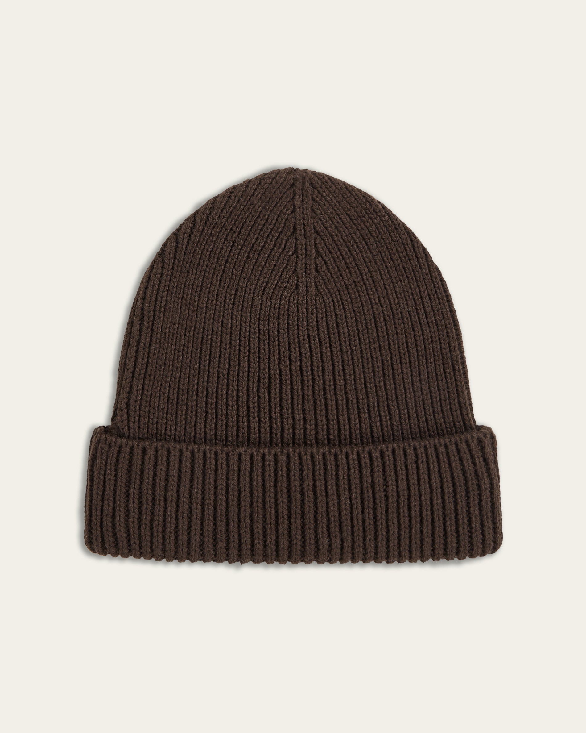 Heavy Seawool Beanie Dark Brown