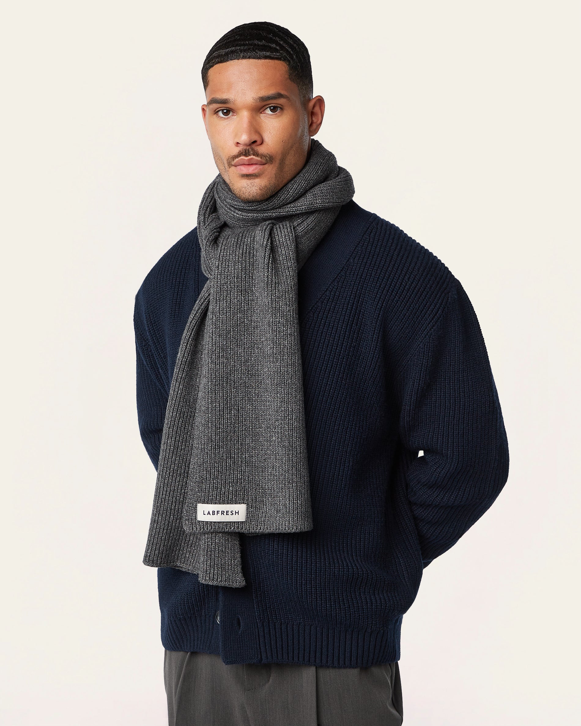 Heavy Seawool Scarf Dark Grey