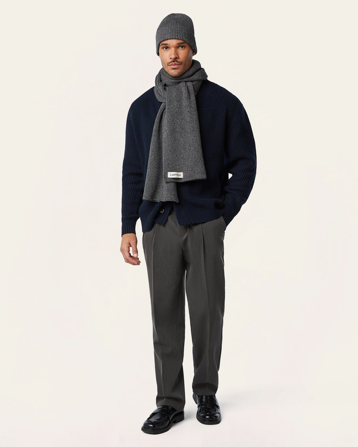 Heavy Seawool Scarf Dark Grey