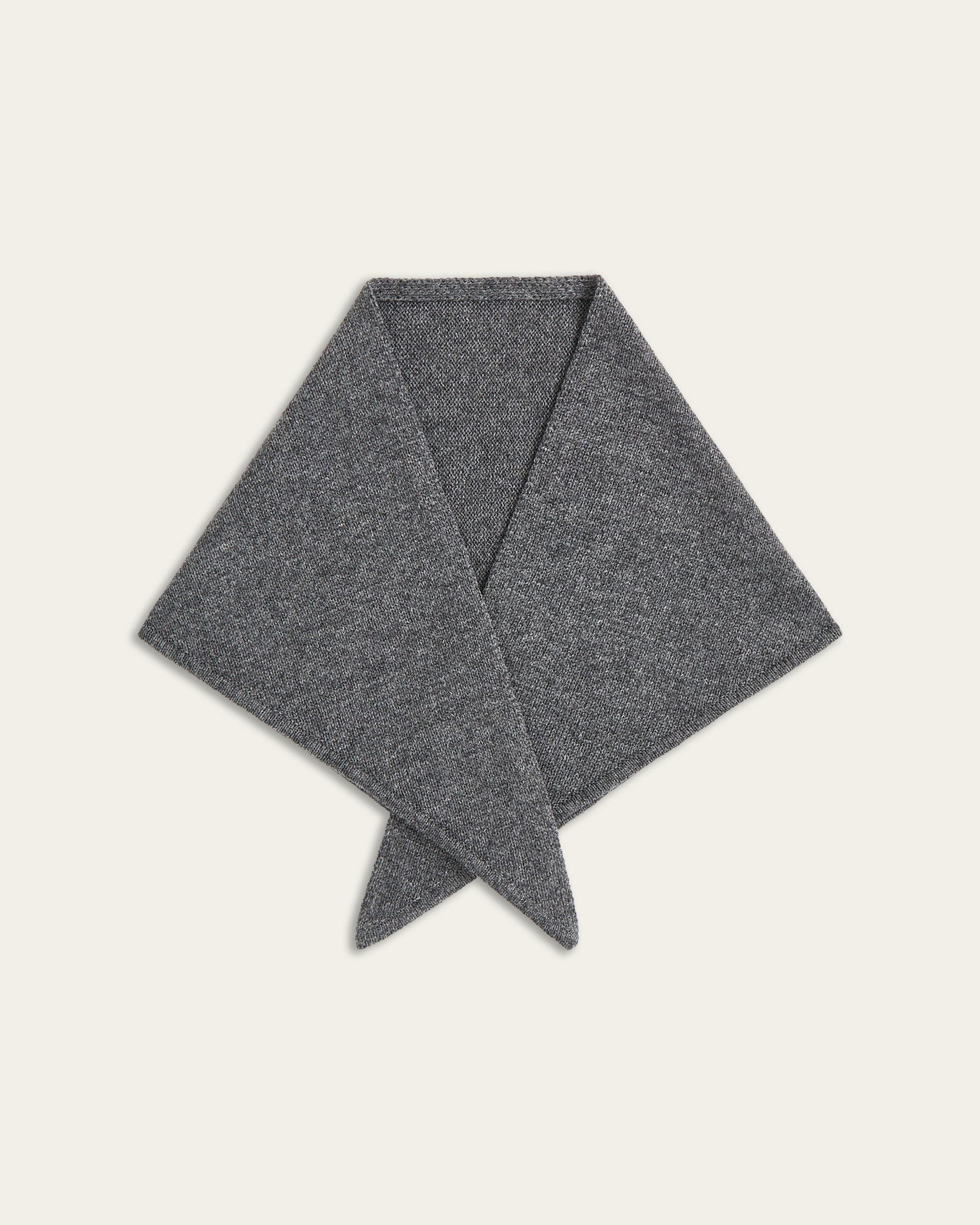 Heavy Seawool Triangle Scarf Dark Grey