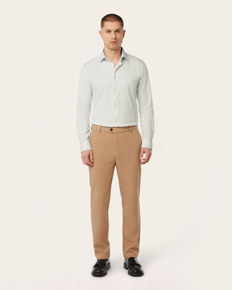 Knitted non-iron shirt Cloud Grey