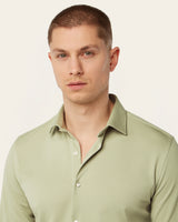Knitted non-iron shirt Light Green