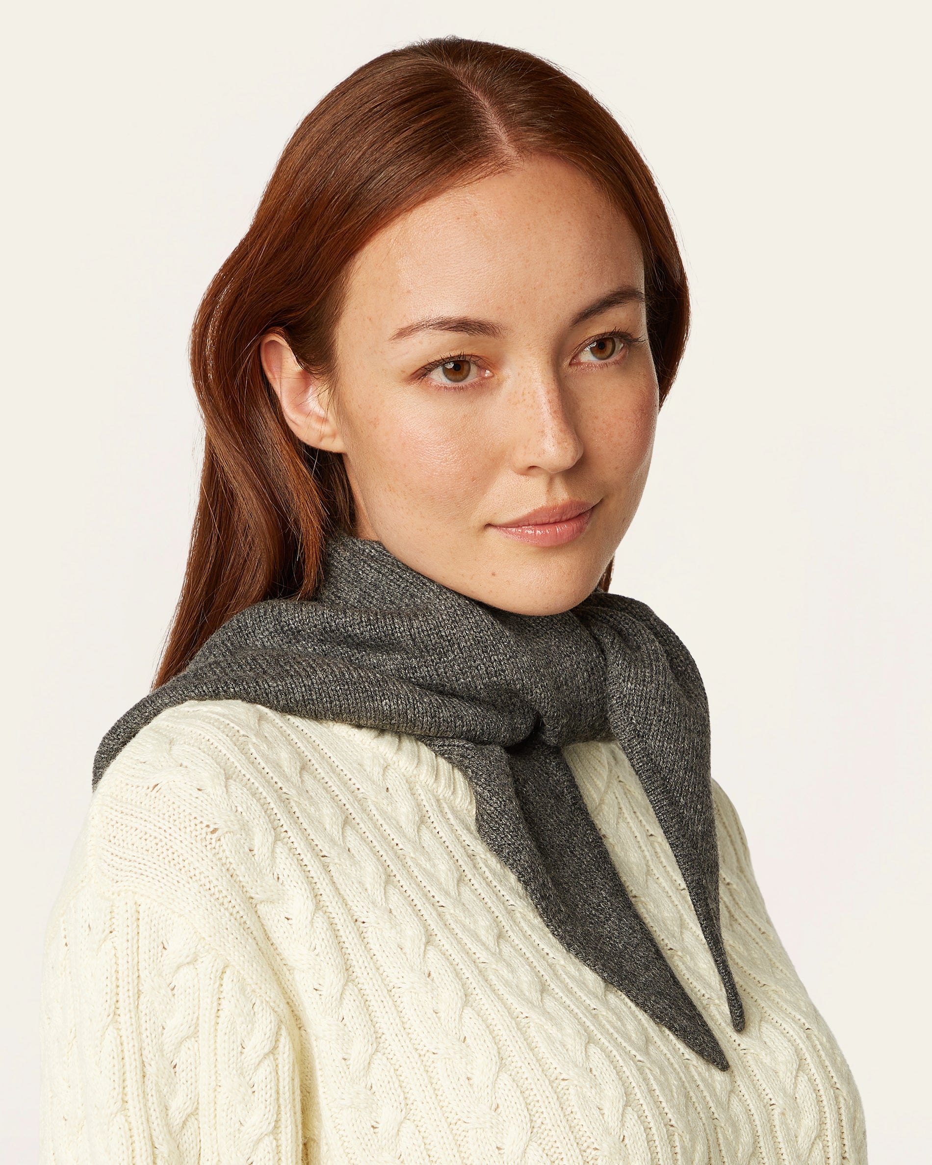 Heavy Seawool Cable Crewneck - Off White