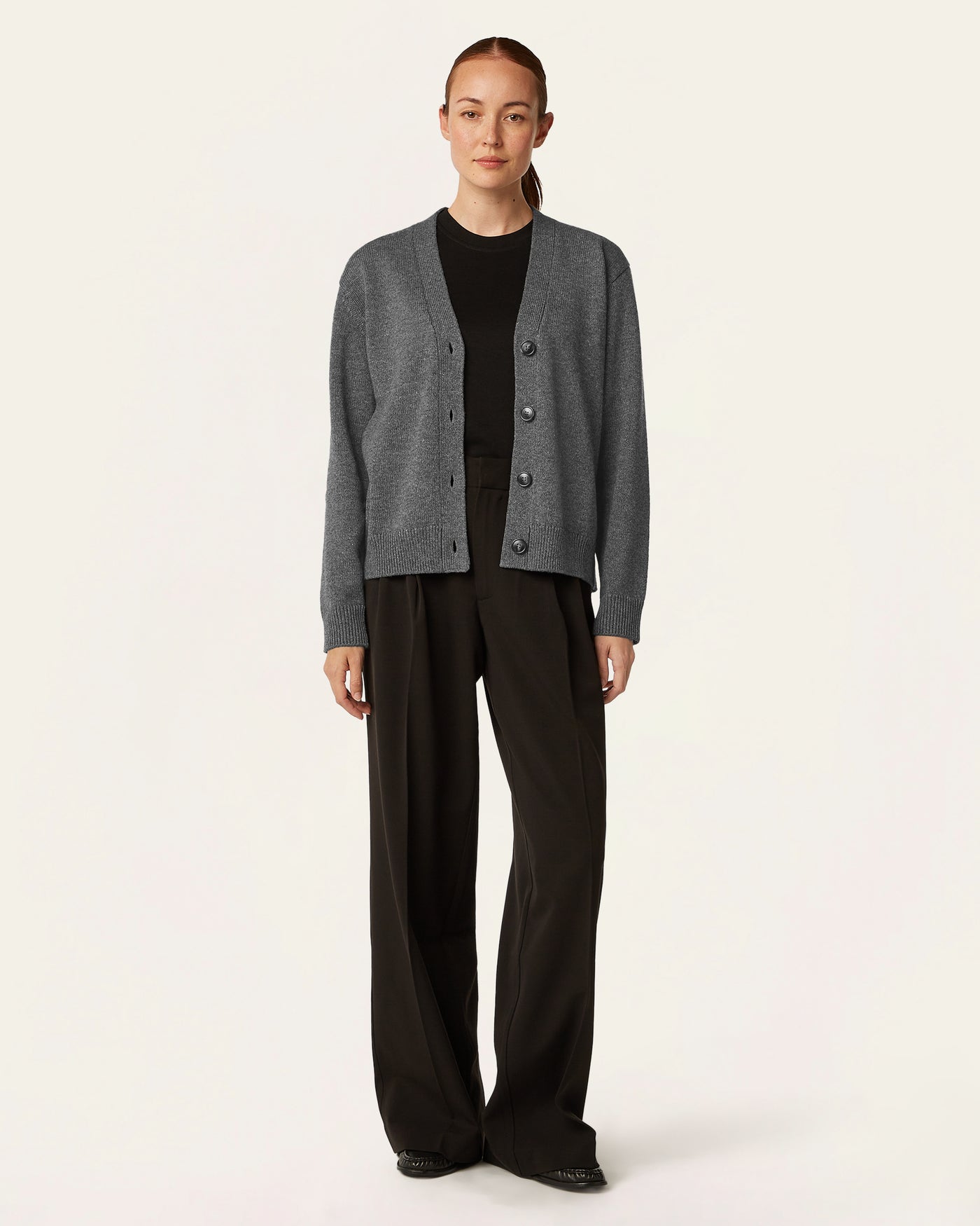 Heavy Seawool Cardigan - Dark Grey