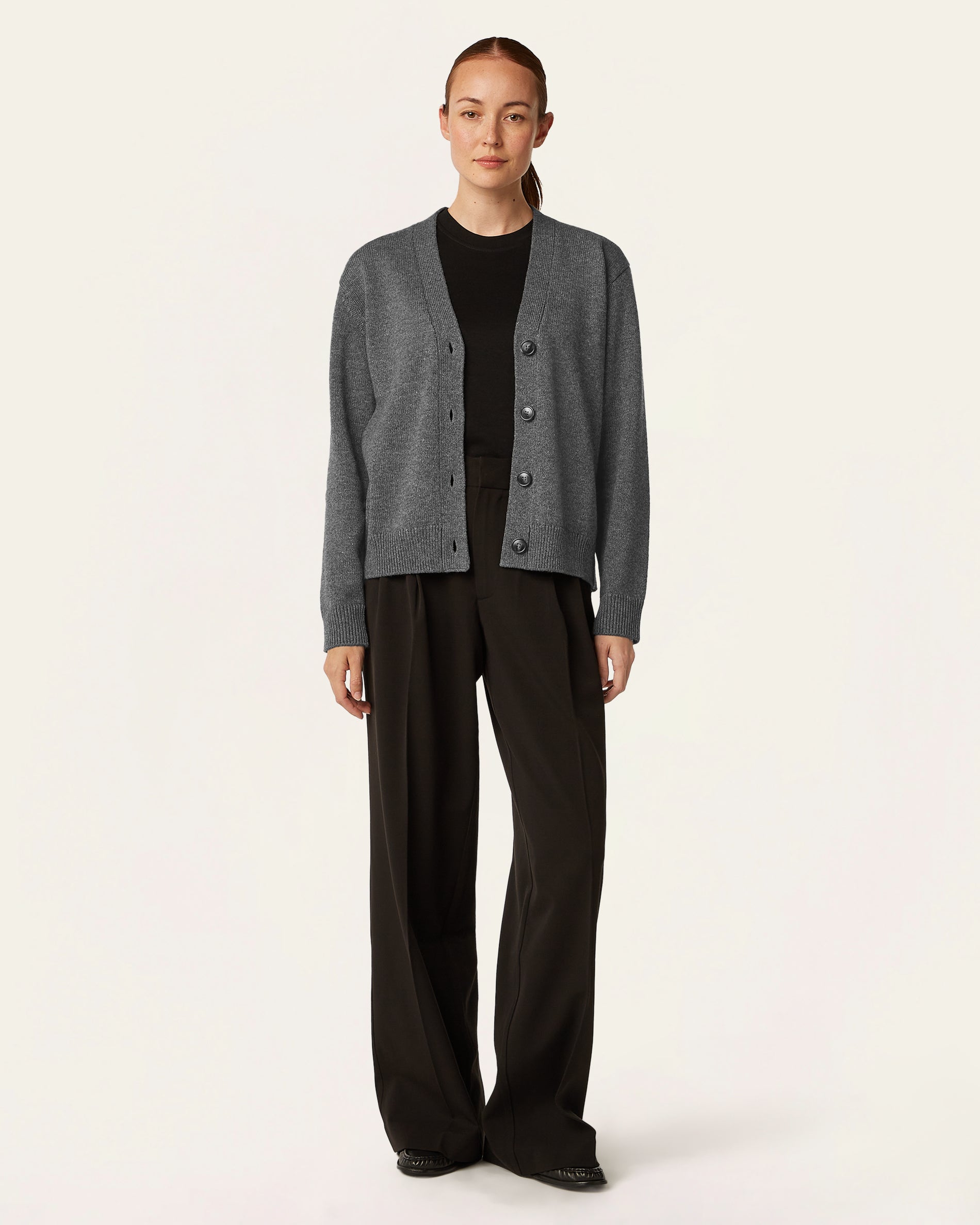 Heavy Seawool Cardigan - Dark Grey
