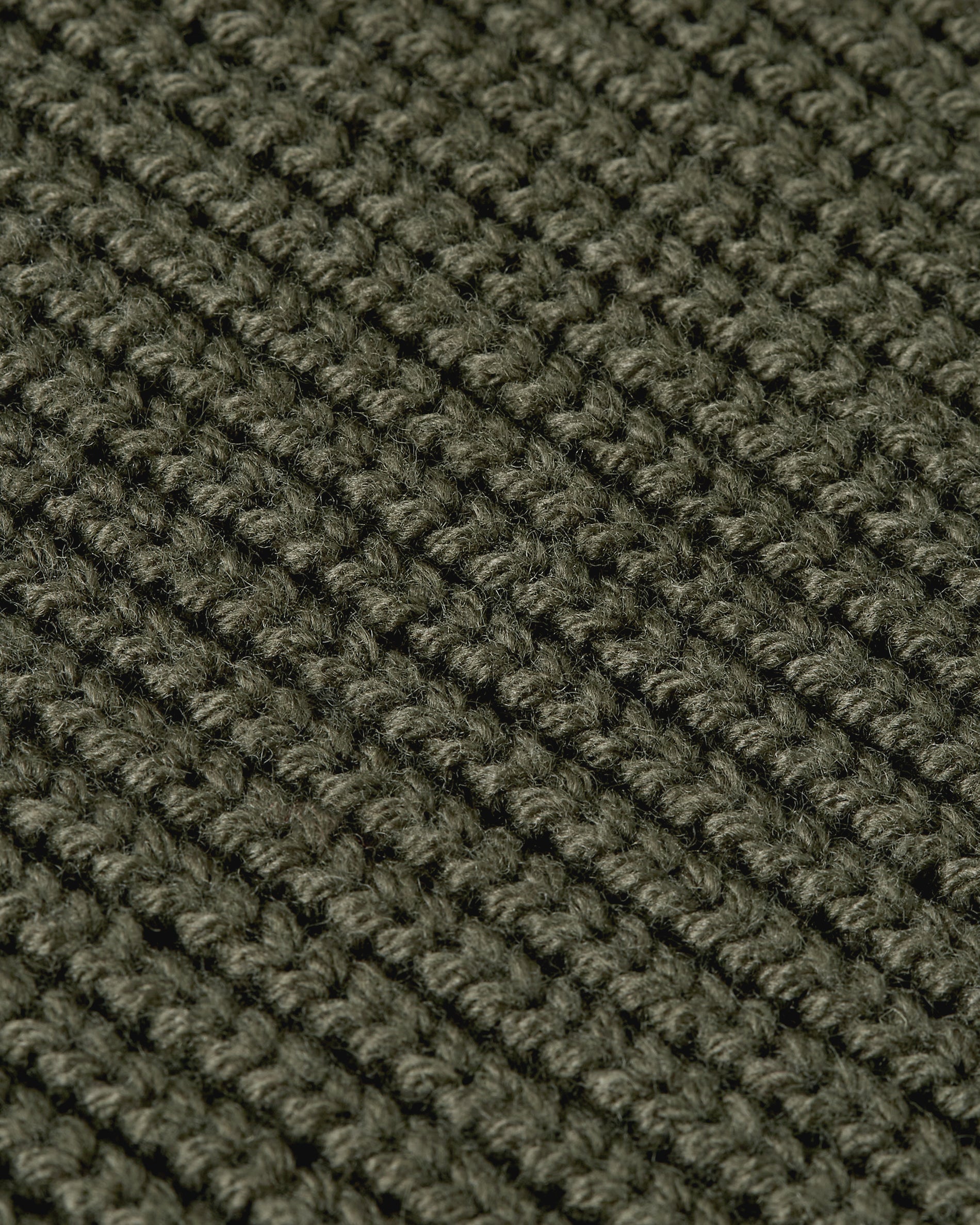 Heavy Seawool Cardigan Dark Olive
