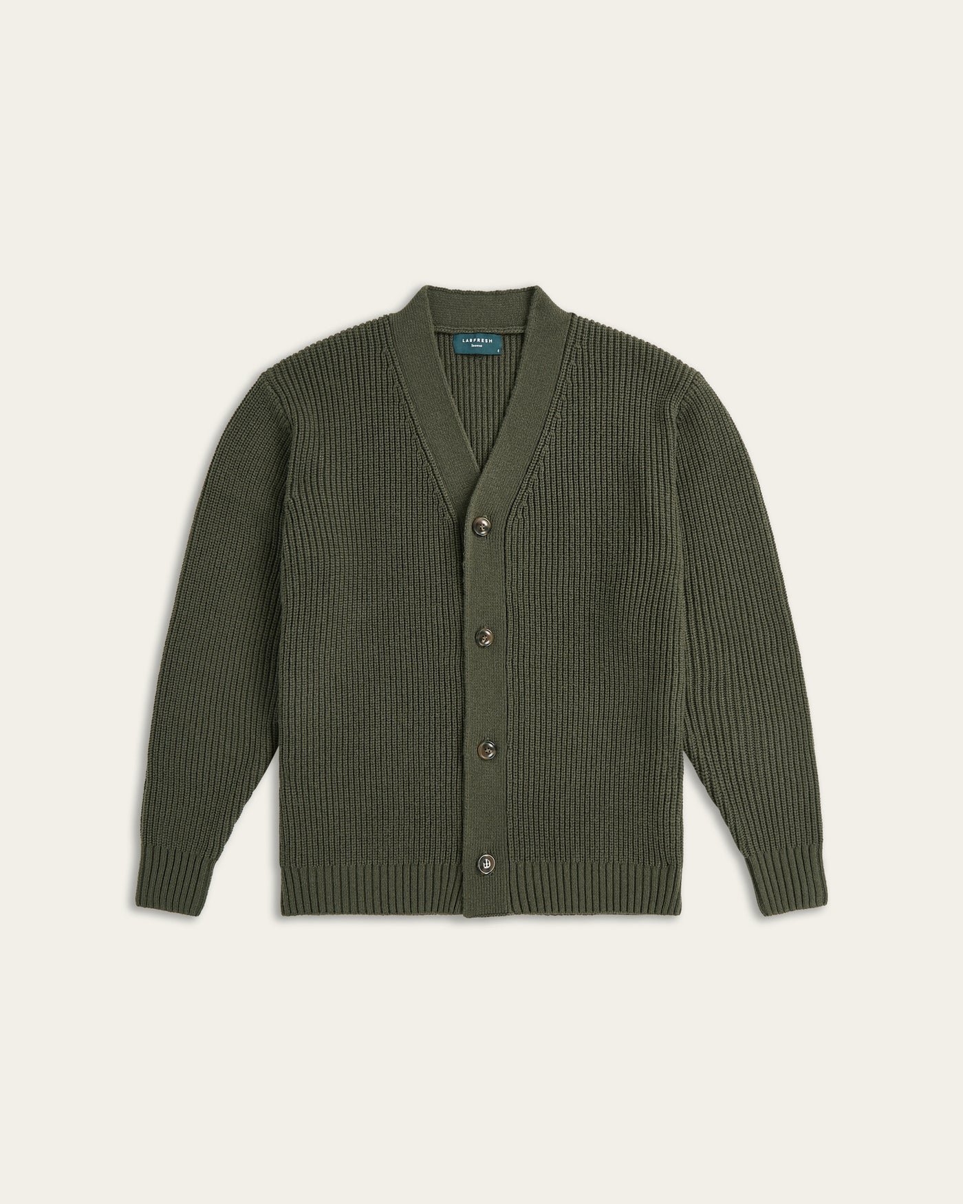 Heavy Seawool Cardigan Dark Olive