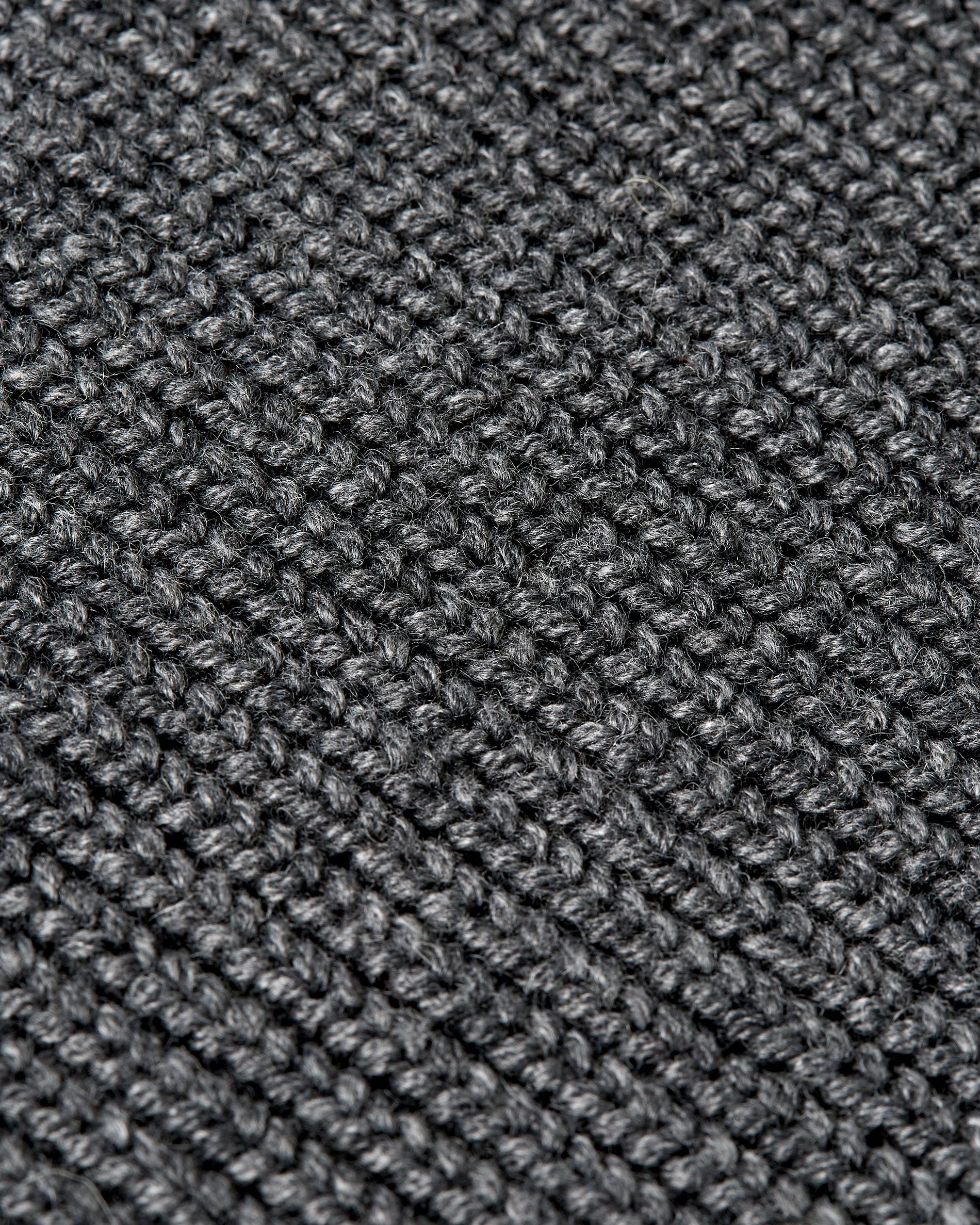 Heavy Seawool Full Zip Cardigan Dark Grey