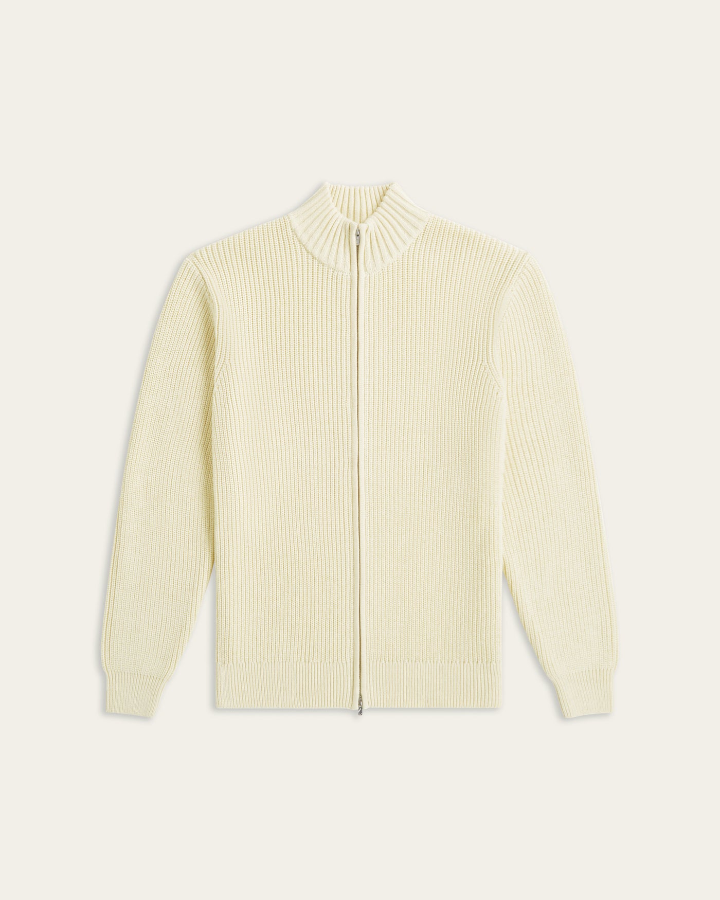 Heavy Seawool Full Zip Cardigan Off White