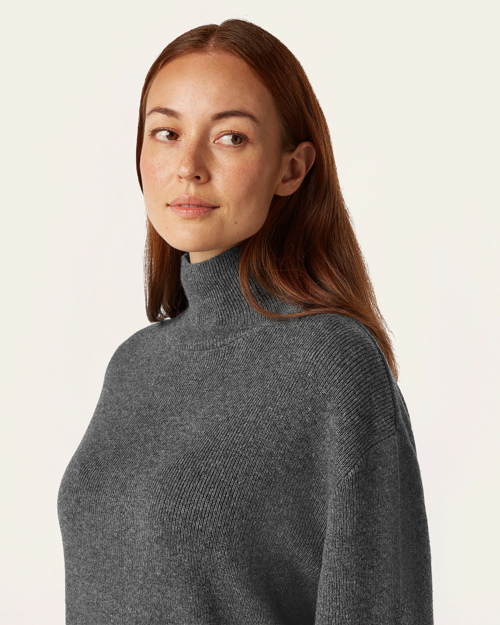 Heavy Seawool Turtleneck - Dark Grey