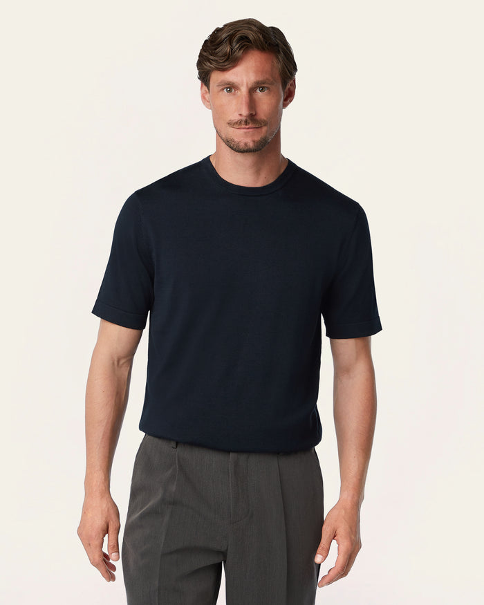 Knitted t-shirt Navy