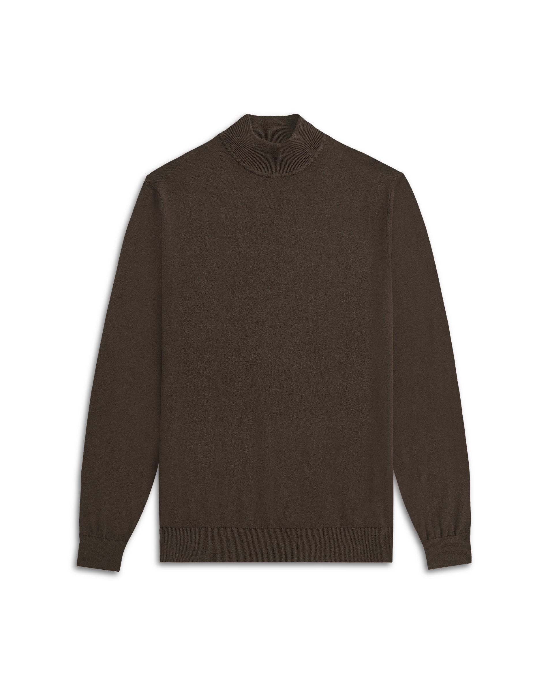 Seawool Mockneck Dark Brown