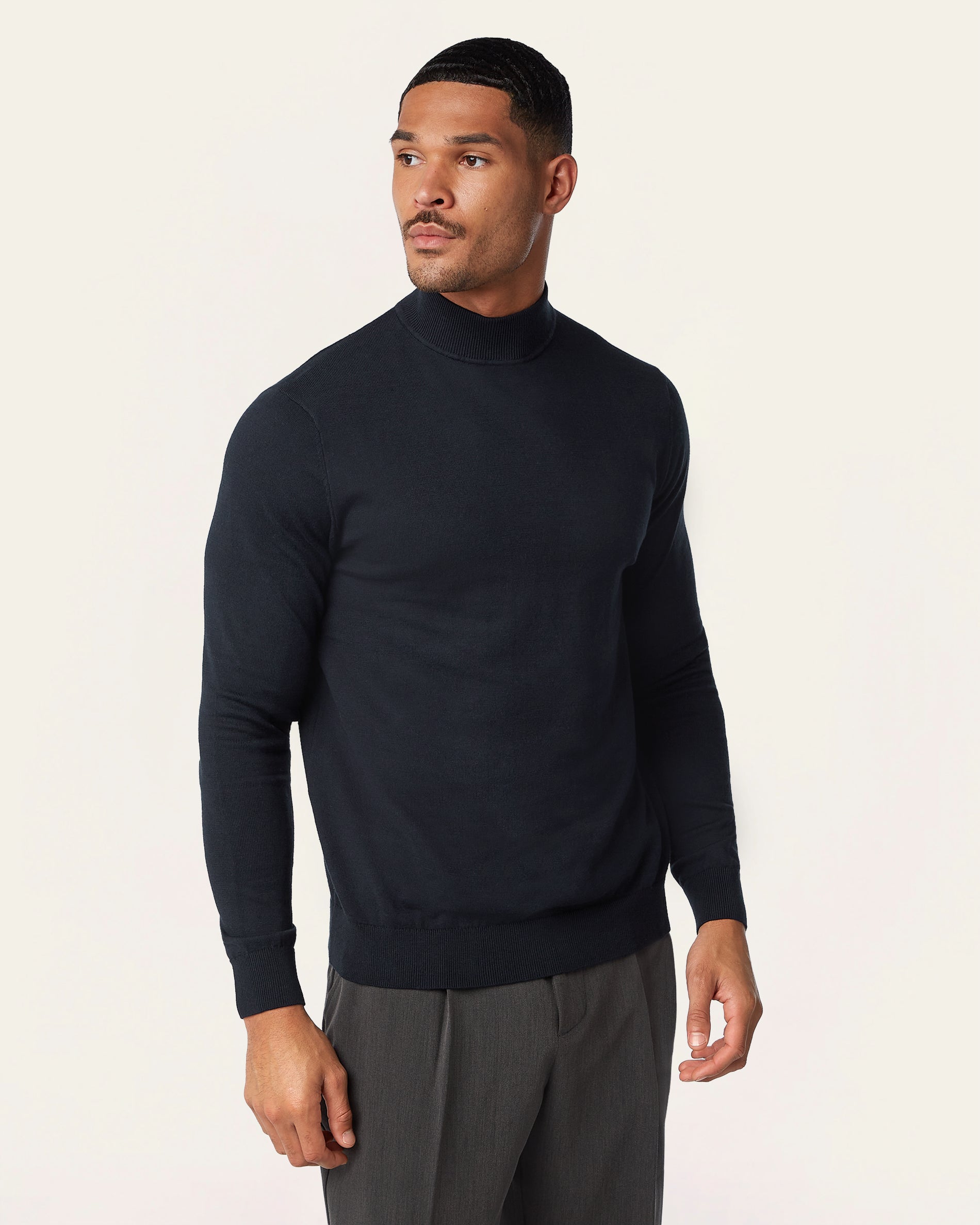 Seawool Mockneck Navy