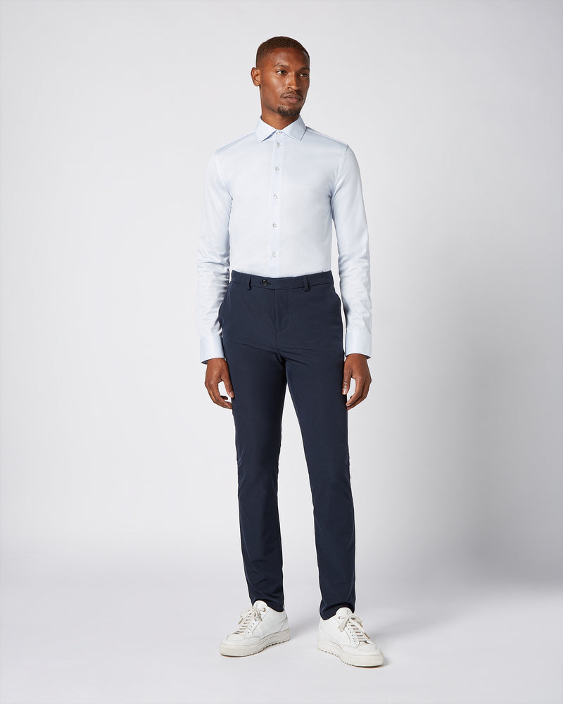 Prior Tech: Non-iron stretch shirt light blue