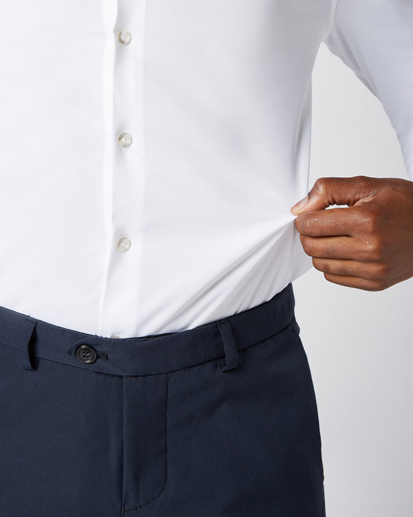 Prior Tech: Non-iron stretch shirt white