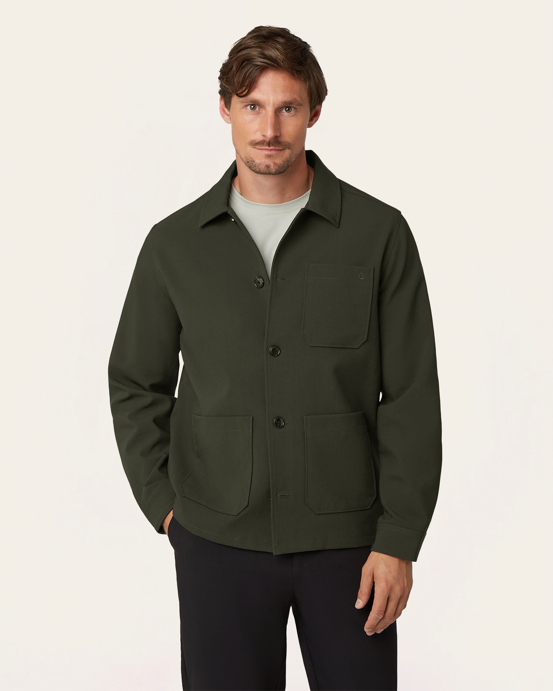 Shirt Jacket Dark Green