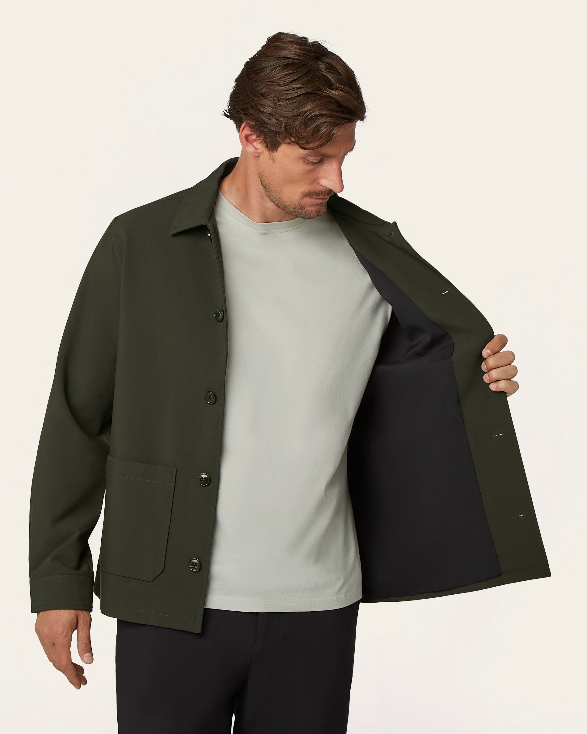 Shirt Jacket Dark Green