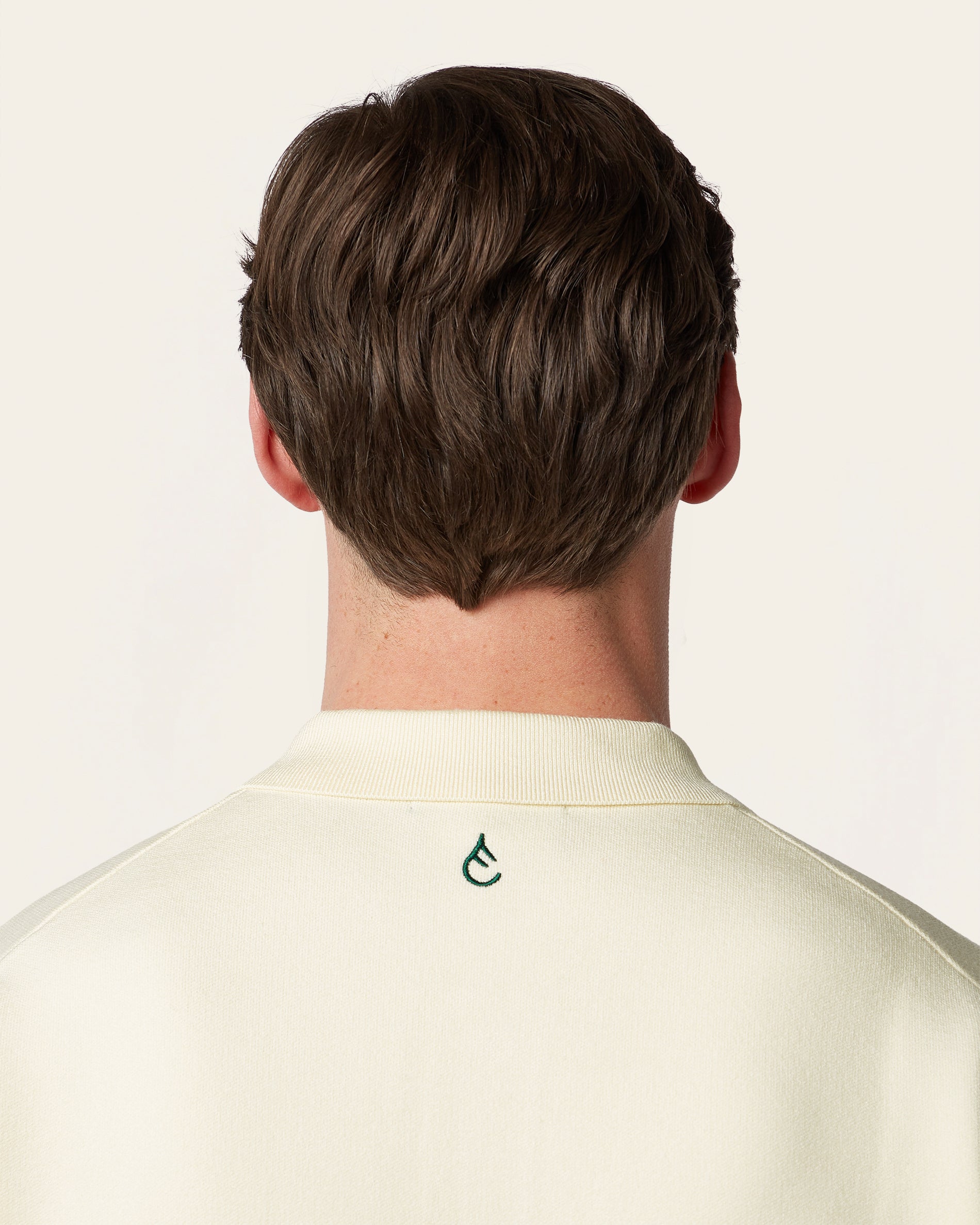 Jacquard Polo Off White / Dark Green